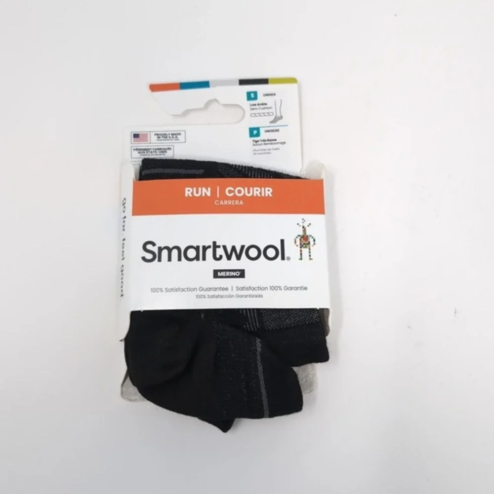 Smartwool‎ Black Run Zero Cushion Low Ankle Socks Unisex Size Small